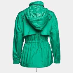 Kenzo Green Synthetic Zip-Up Hooded Windbreaker Jacket M