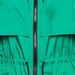 Kenzo Green Synthetic Zip-Up Hooded Windbreaker Jacket M
