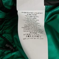 Kenzo Green Synthetic Zip-Up Hooded Windbreaker Jacket M
