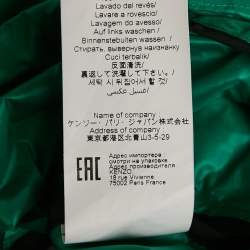Kenzo Green Synthetic Zip-Up Hooded Windbreaker Jacket M