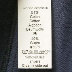 Pre Owned Kenzo Blue Gabardine Pleated Trousers M