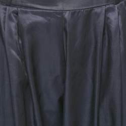 Pre Owned Kenzo Blue Gabardine Pleated Trousers M