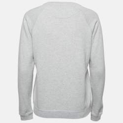 Kenzo Grey Embroidered Cotton Crew Neck Sweatshirt S