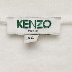 Kenzo Pink Printed Cotton Knit Crew Neck Sweatshirt S