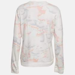 Kenzo Pink Printed Cotton Knit Crew Neck Sweatshirt S