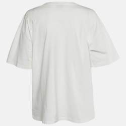 Kenzo White Tiger Print Cotton Crew Neck T-Shirt L