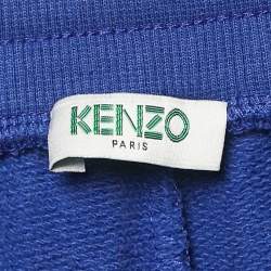 Kenzo Blue Cotton Knit Logo Detal Joggers M