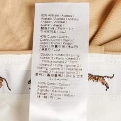 Pre Owned Kenzo Beige Gabardine Trousers M