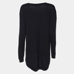 Kenzo Navy Blue Wool Knit V Neck Pullover Sweater S