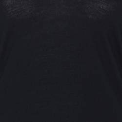 Kenzo Navy Blue Wool Knit V Neck Pullover Sweater S