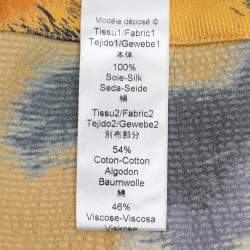 Kenzo Multicolor Printed Silk Skirt XL
