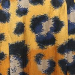 Kenzo Multicolor Printed Silk Skirt XL
