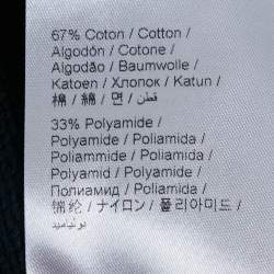 Pre Owned Kenzo Navy Blue Logo Intarsia Rib Knit Mini Sweater Dress S