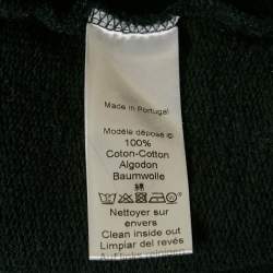 Pre Owned Kenzo Black Tiger Logo Embroidered Cotton Knit Sweatshirt M