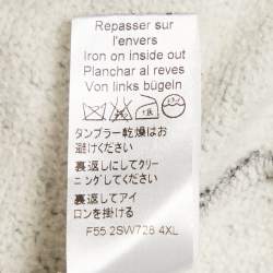 Pre Owned Kenzo Grey Tiger Embellished Cotton Crew Neck Sweatshirt M