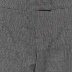 Pre Owned Kenzo Grey Wool Blend Wide Leg Trousers S