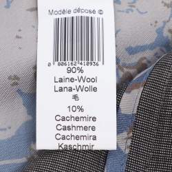 Pre Owned Kenzo Grey Wool Blend Wide Leg Trousers S