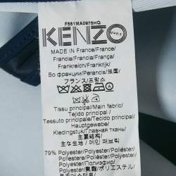 Pre Owned Kenzo Navy Blue Synthetic Crossover Cape Jacket S