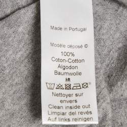 Pre Owned Kenzo Grey Printed Cotton Knit Sleeveless Top S