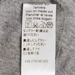 Pre Owned Kenzo Grey Printed Cotton Knit Sleeveless Top S