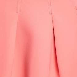 Pre Owned Kenzo Pink Crepe Pleated Mini Skirt M
