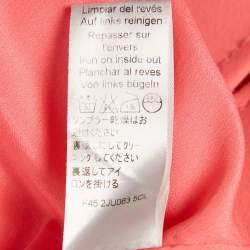 Pre Owned Kenzo Pink Crepe Pleated Mini Skirt M