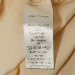 Pre Owned Kenzo Cream Flock Tiger Print Cotton Crewneck T-shirt S