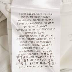 Pre Owned Kenzo White Sketch Print Cotton Boxy Shirt M