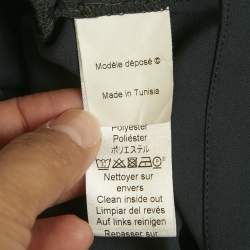 Pre Owned Kenzo Blue Chiffon Crop Top L