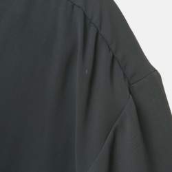 Pre Owned Kenzo Blue Chiffon Crop Top L