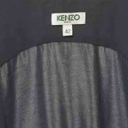 Pre Owned Kenzo Blue Chiffon Crop Top L