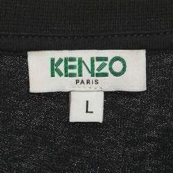 Pre Owned Kenzo Black Eye Embroidered Cotton Crewneck T-shirt L