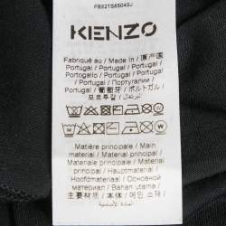 Pre Owned Kenzo Black Logo Print Jersey Crewneck T-Shirt S