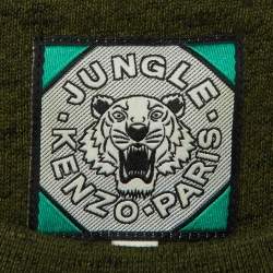 Pre Owned Kenzo Green Melange Cotton Tiger Embroidered Sweatshirt L