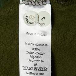 Pre Owned Kenzo Green Melange Cotton Tiger Embroidered Sweatshirt L