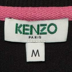 Pre Owned Kenzo Black Tiger Embroidered Cotton Crew Neck Sweatshirt M