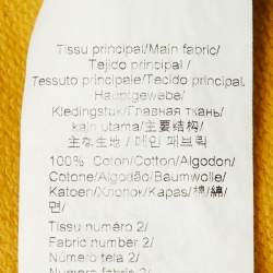 Pre Owned Kenzo Yellow Tiger Applique Cotton Sweatshirt XS