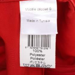 Pre Owned Kenzo Red Satin Culottes Trousers M