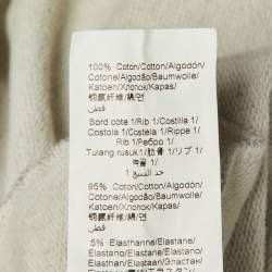 Pre Owned Kenzo Grey Cotton Jersey V-Neck Sweatshirt Dress XS