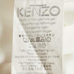 Pre Owned Kenzo White Tiger Embroidered Cotton T-Shirt S