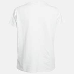 Pre Owned Kenzo White Tiger Embroidered Cotton T-Shirt S