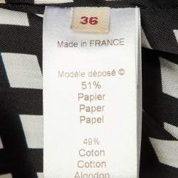 Pre Owned Kenzo Defile Black Paper & Cotton Belted Coat S