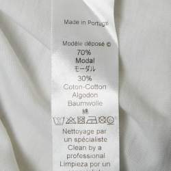 Pre Owned Kenzo White Printed Cotton Blend T-Shirt M