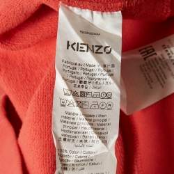 مملوكة مسبقًا Kenzo Pink Tiger Logo Embroidered Cotton Sweatshirt L  
