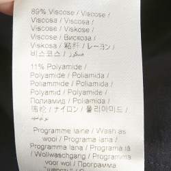 مملوكة مسبقًا Kenzo Navy Blue Crepe Ruffled Sleeve Loose Fit Shirt XL