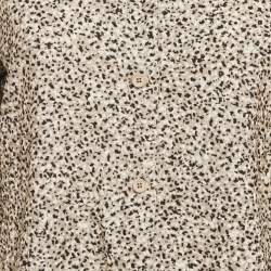 Pre Owned Kenzo Brown Patterned Corduroy Shirt S