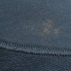 Pre Owned Kenzo Teal Blue Tiger & Logo Embroidered Knit Sweatshirt L