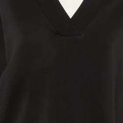 Pre Owned Kenzo Black Logo Print Cotton Sweater Dress L