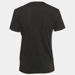 Pre Owned Kenzo Black Eye Print Cotton T-Shirt M