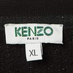 Pre Owned Kenzo Black 'Forever, No? Cotton Sweatshirt Dress XL